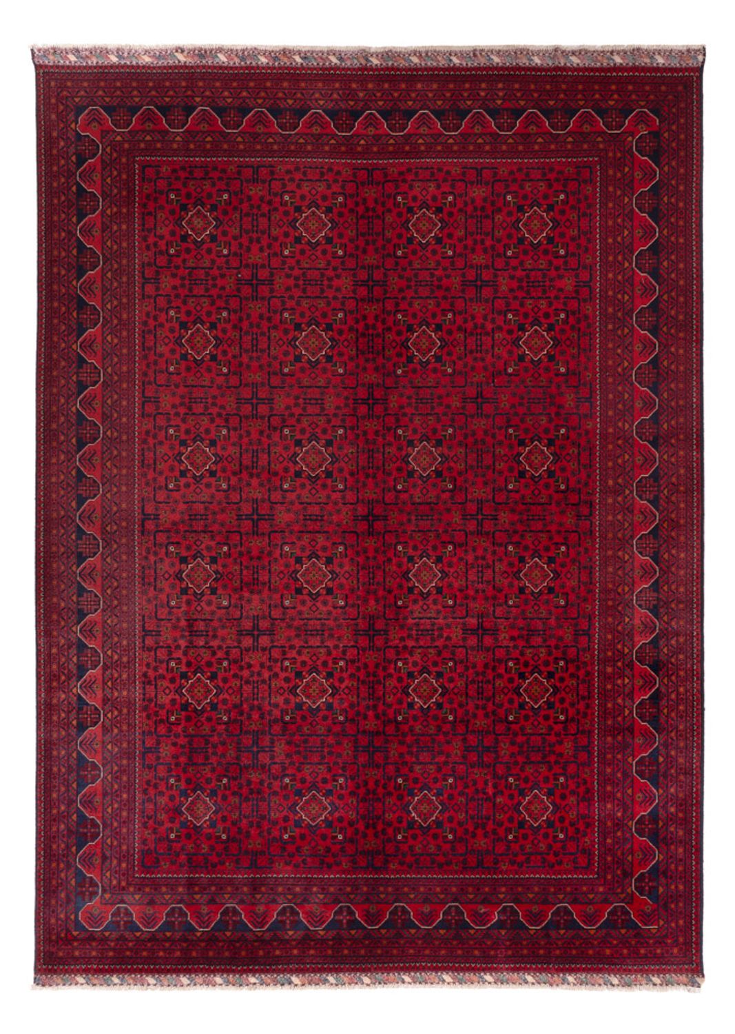 Afghaans tapijt - Kunduz - Koninklijke - 343 x 247 cm - rood