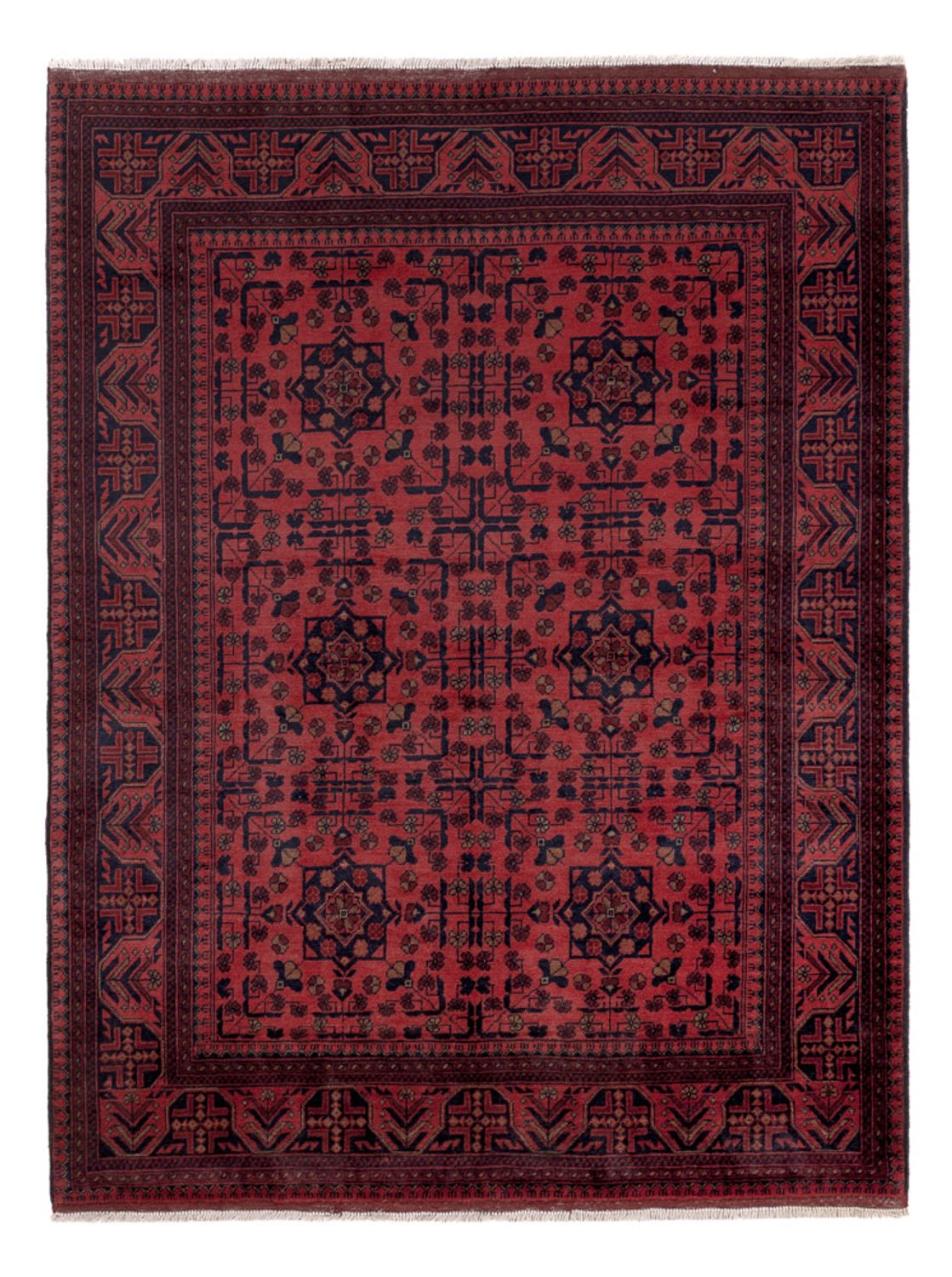 Afghánský koberec - Kunduz - 202 x 155 cm - červená