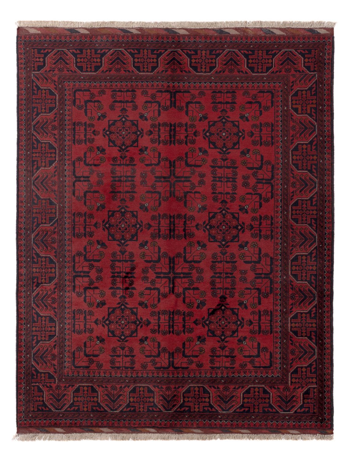 Afghansk matta - Kunduz - 191 x 155 cm - röd