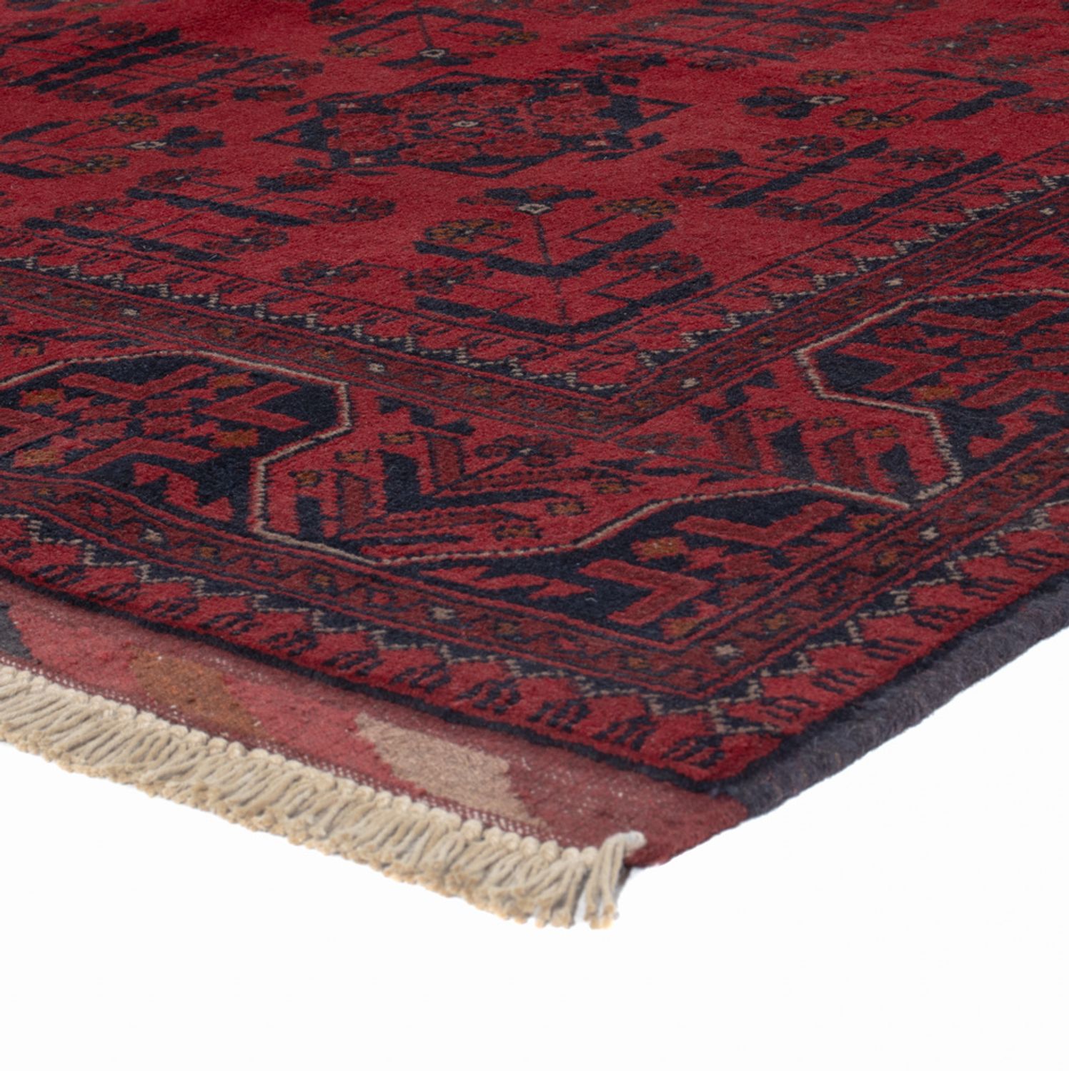 Afghansk matta - Kunduz - 191 x 155 cm - röd