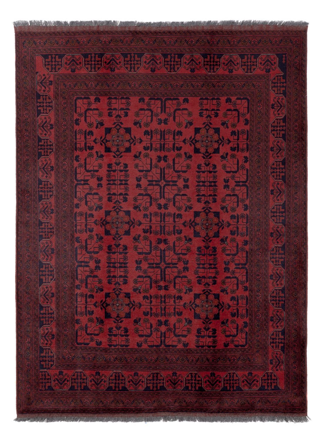 Afghan Rug - Kunduz - 199 x 151 cm - red