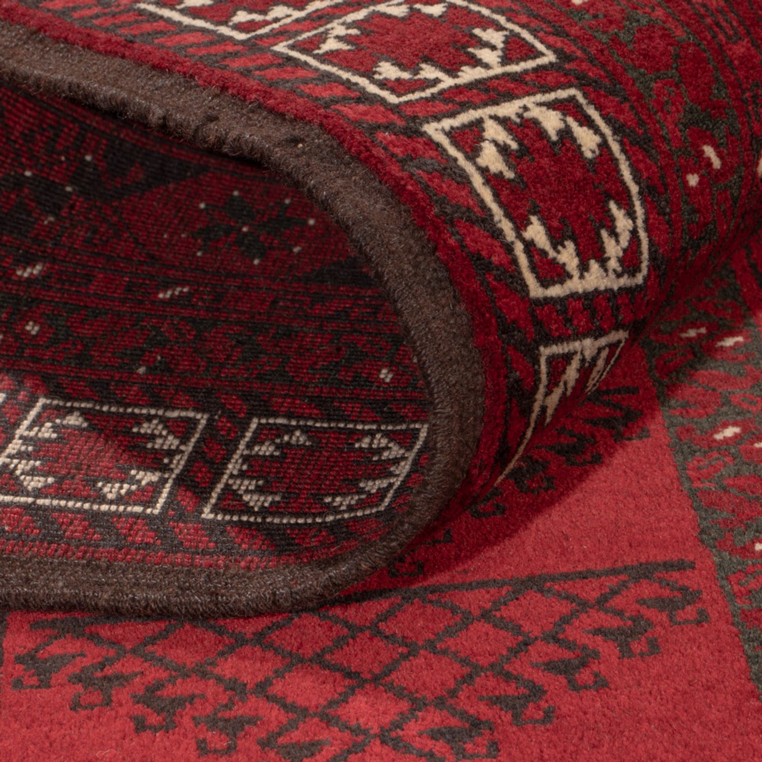 Afghan Rug - Kunduz - 222 x 150 cm - red