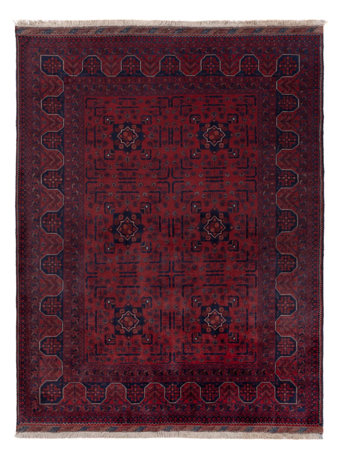 Afghánský koberec - Kunduz - 196 x 154 cm - červená