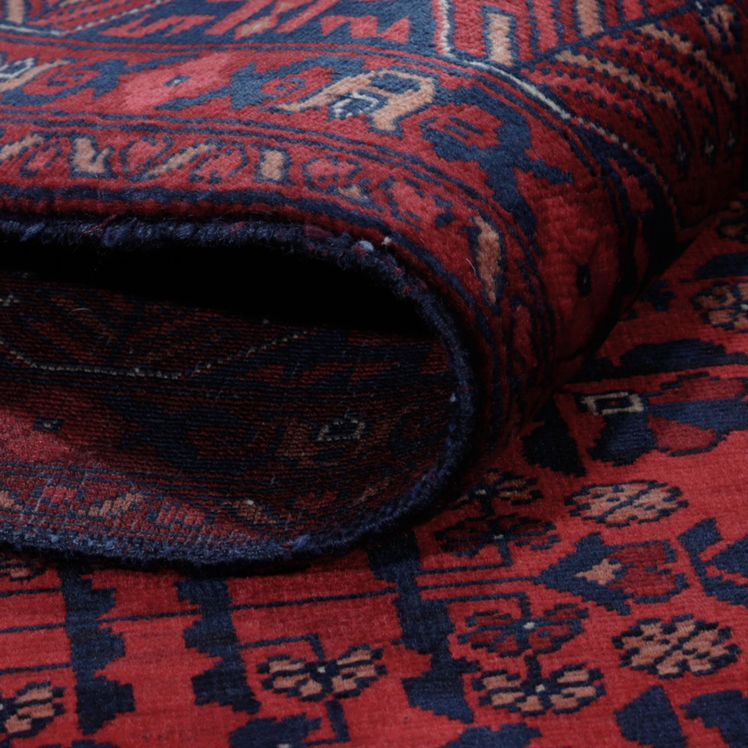Afghan Rug - Royal - 198 x 153 cm - red