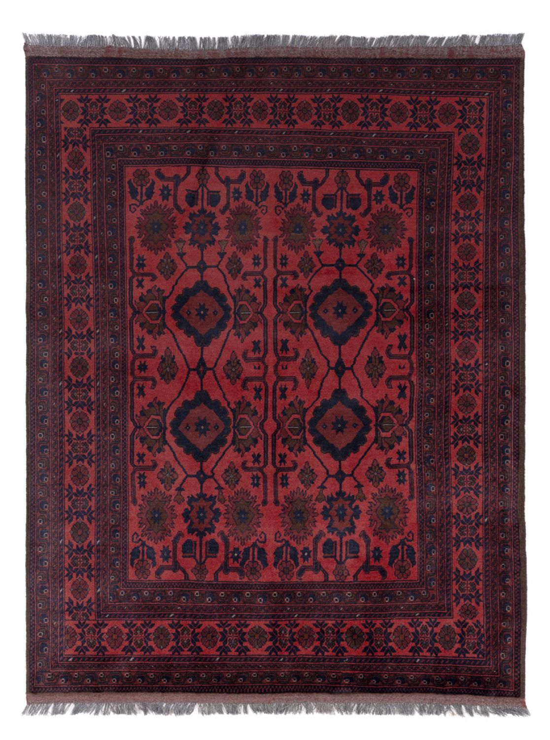 Afghan Rug - Kunduz - 200 x 156 cm - red