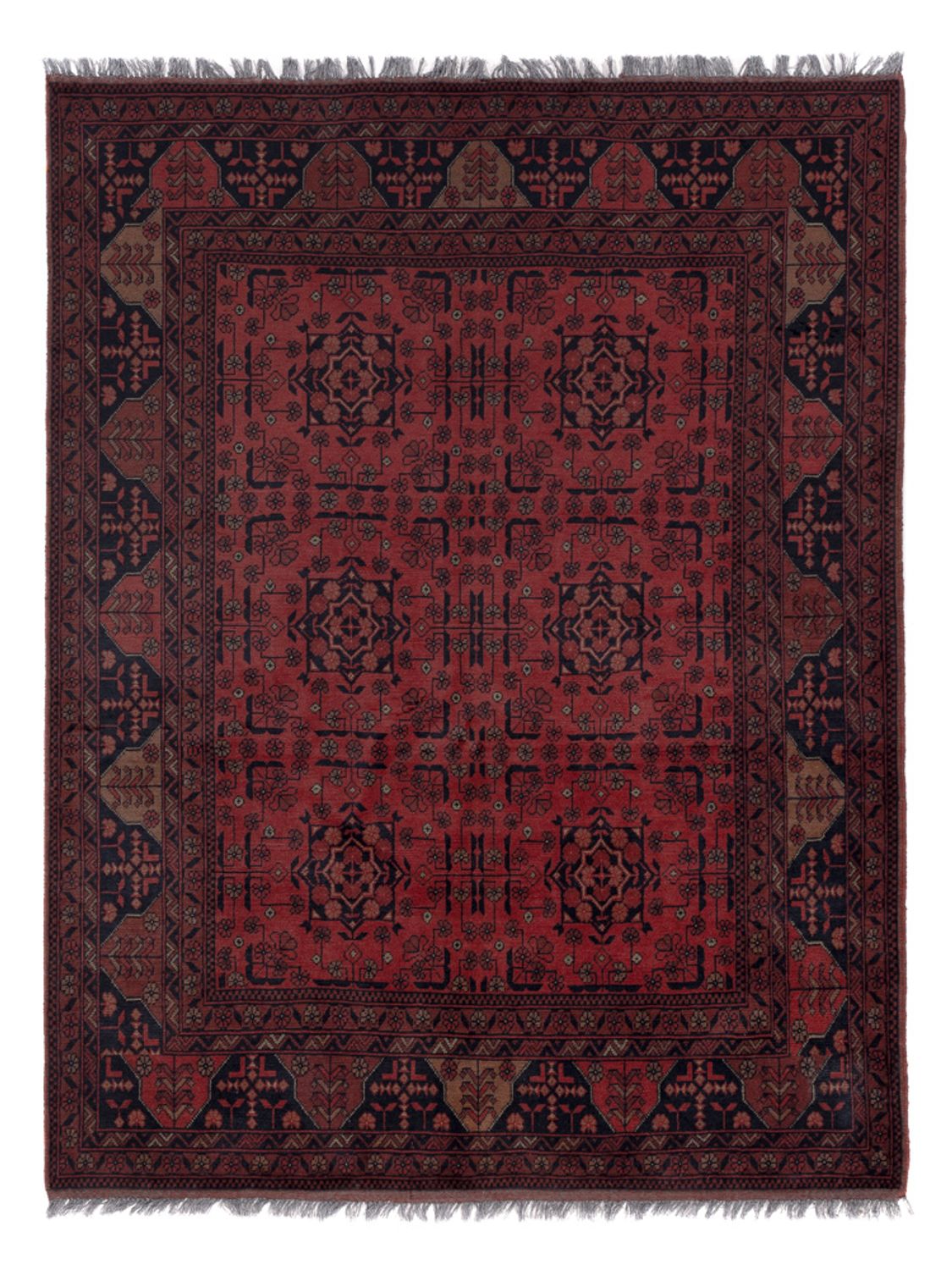 Afghánský koberec - Kunduz - 195 x 149 cm - červená