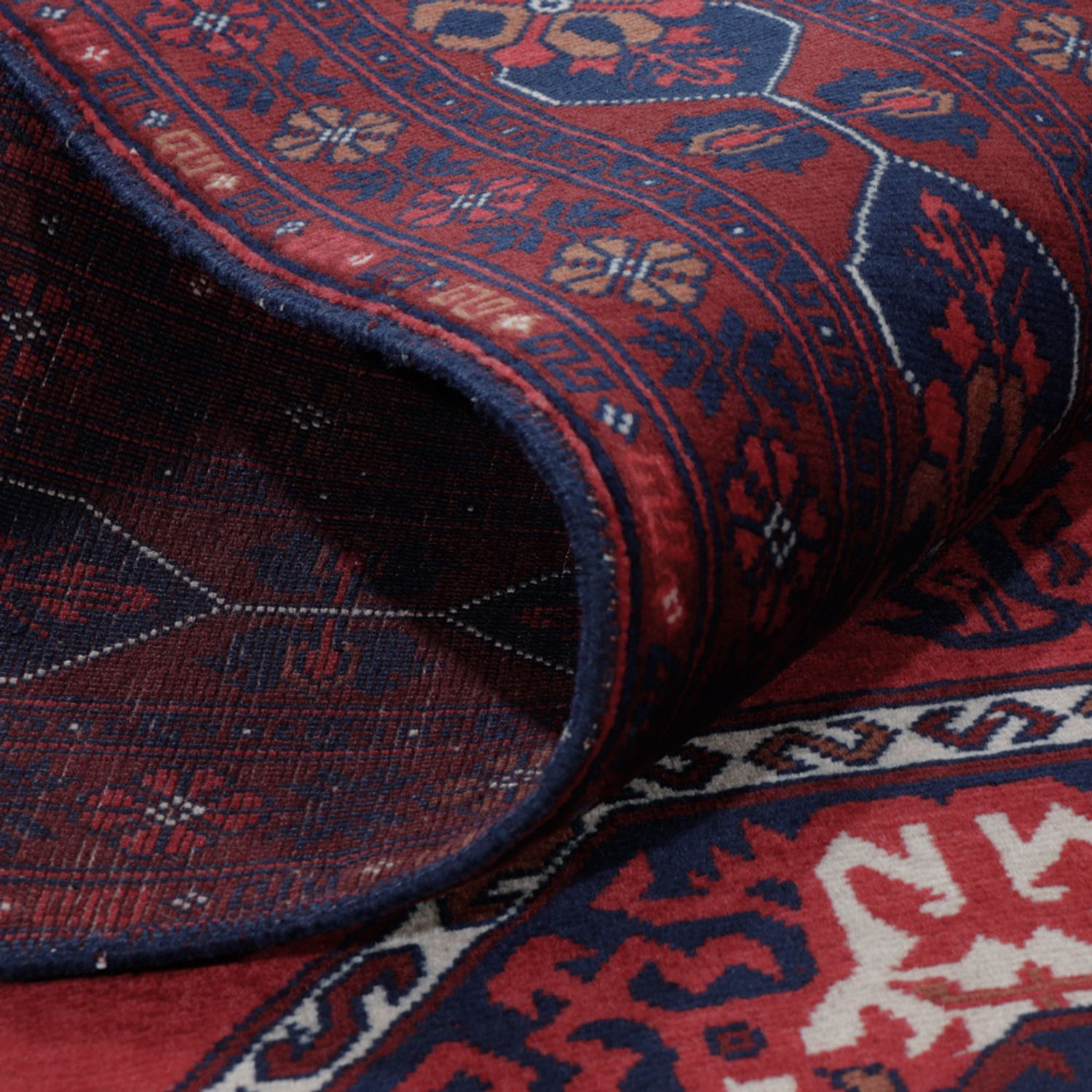 Afghan Rug - Royal - 198 x 151 cm - red