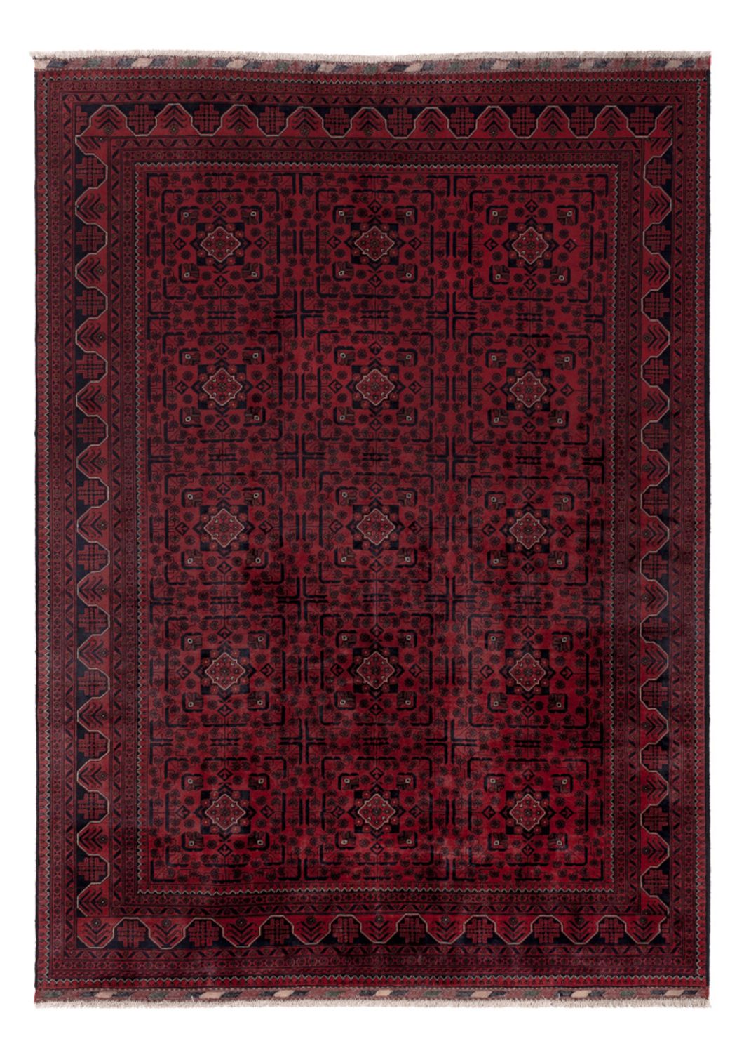 Afghánský koberec - Kunduz - 276 x 199 cm - červená