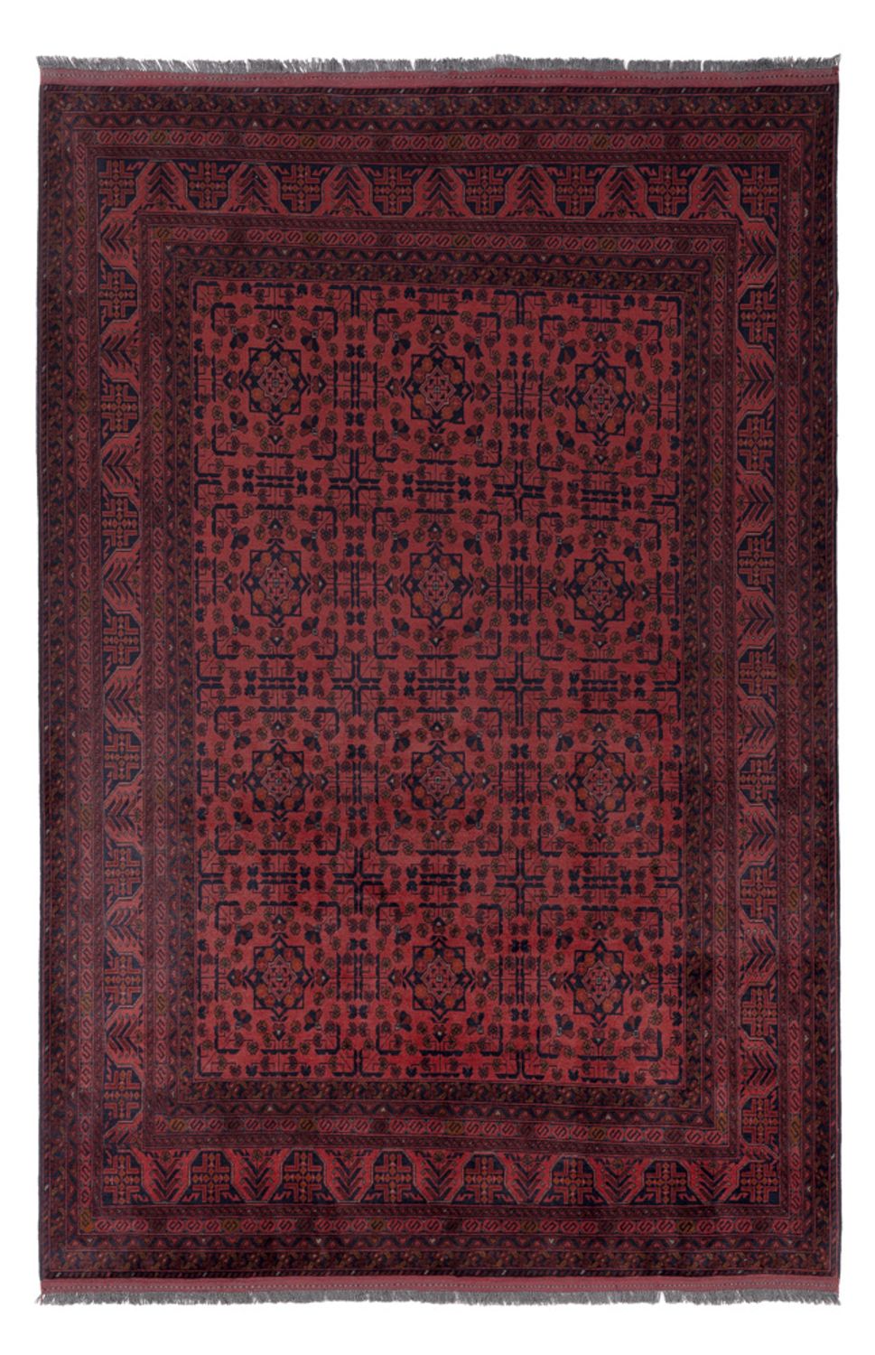 Afghánský koberec - Kunduz - 291 x 192 cm - červená