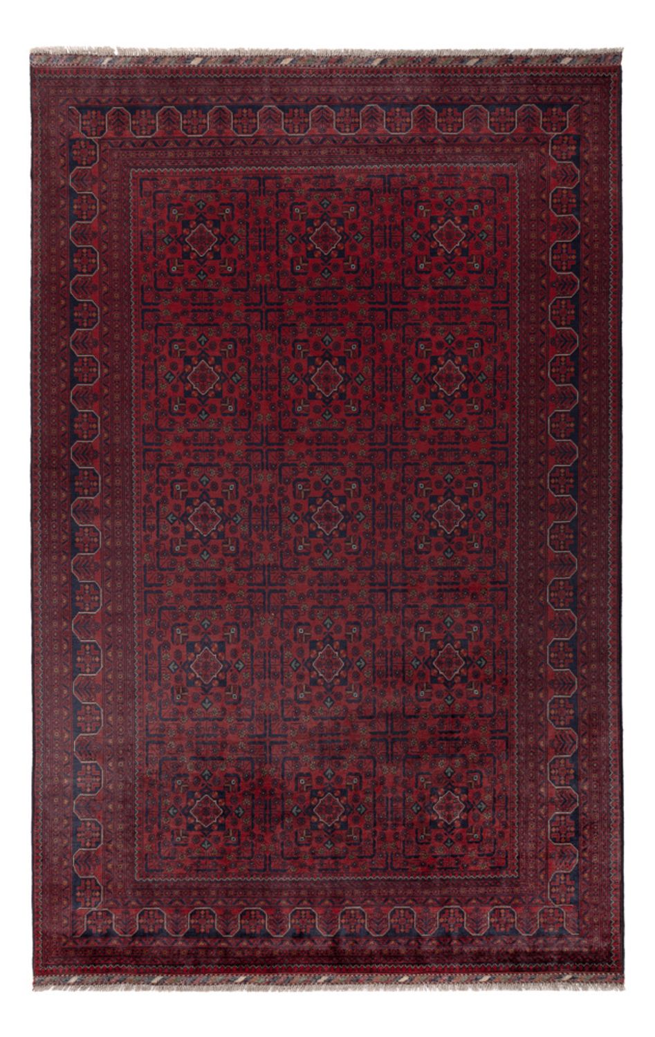 Afgański dywan - Kunduz - 304 x 198 cm - czerwony