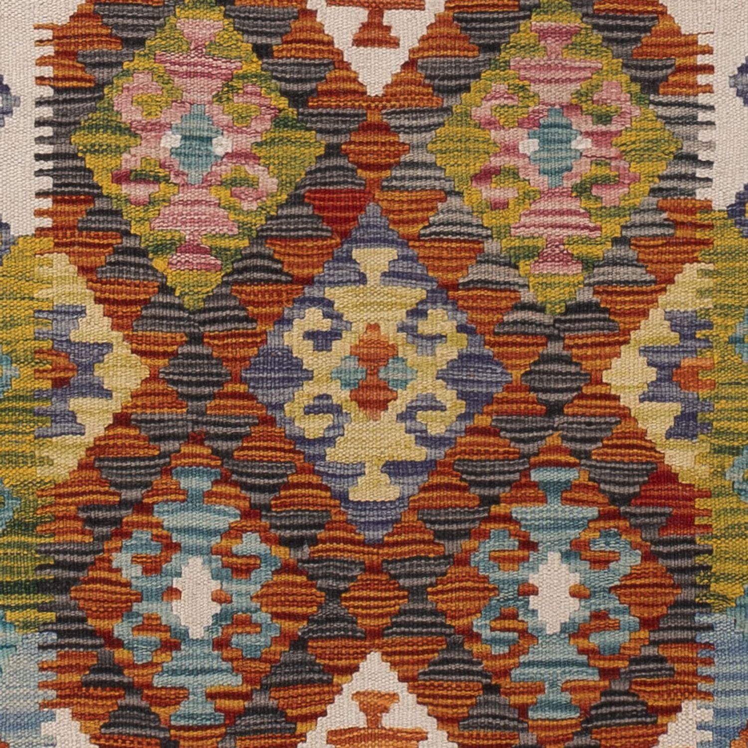 Runner Kelim Rug - Splash - 202 x 60 cm - multicolored