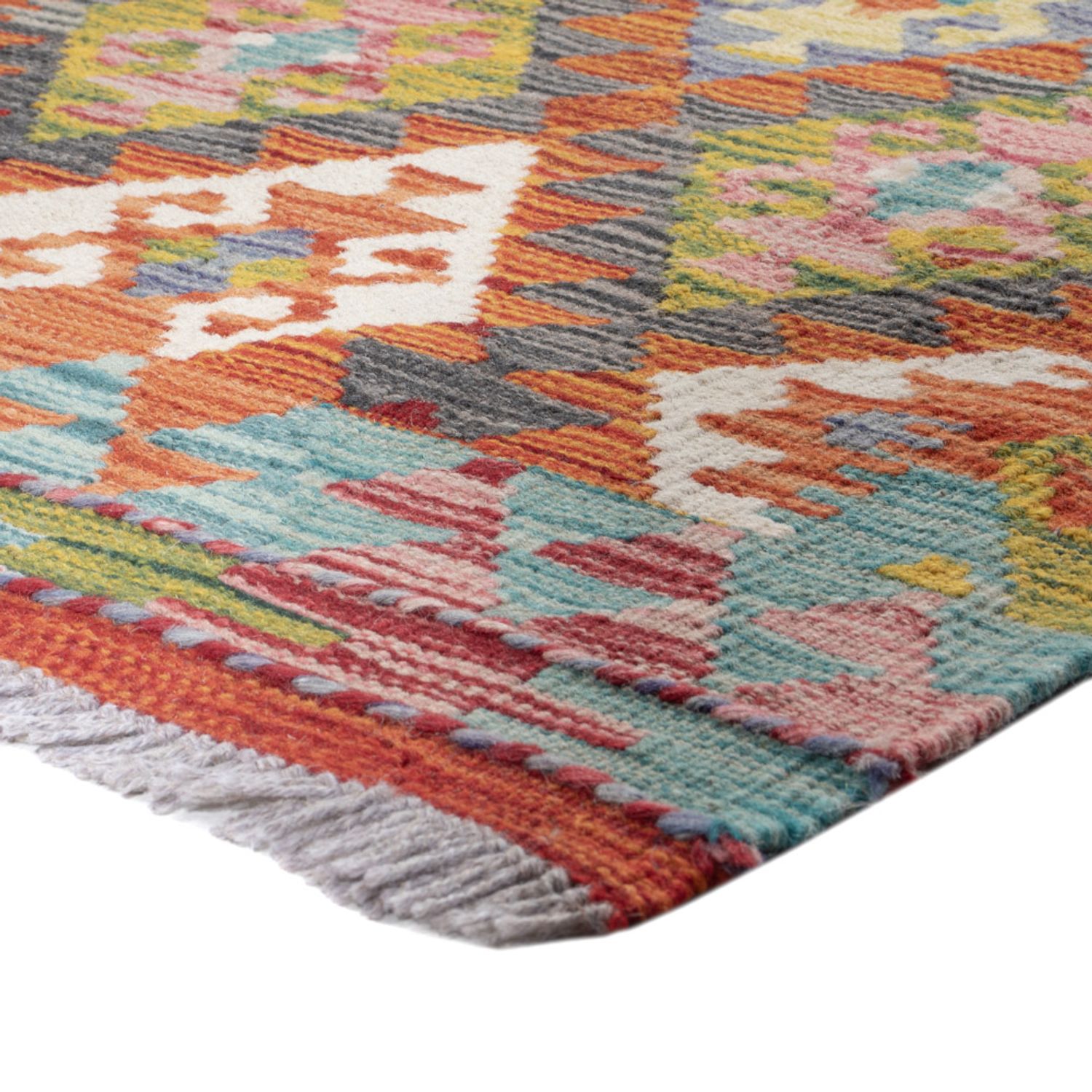Runner Kelim Rug - Splash - 202 x 60 cm - multicolored