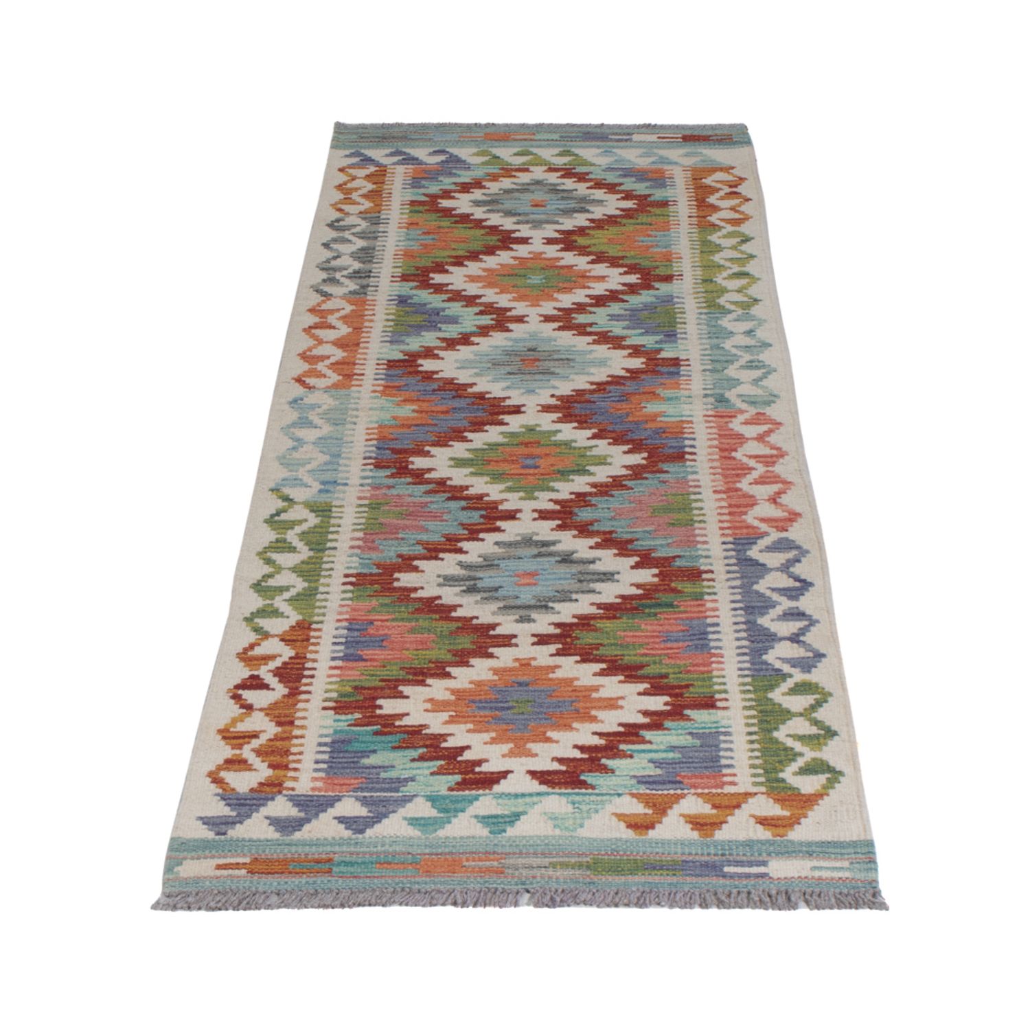 Runner Kelim Rug - Splash - 192 x 60 cm - multicolored