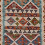 Løper Kelimteppe - Splash - 193 x 58 cm - flerfarget