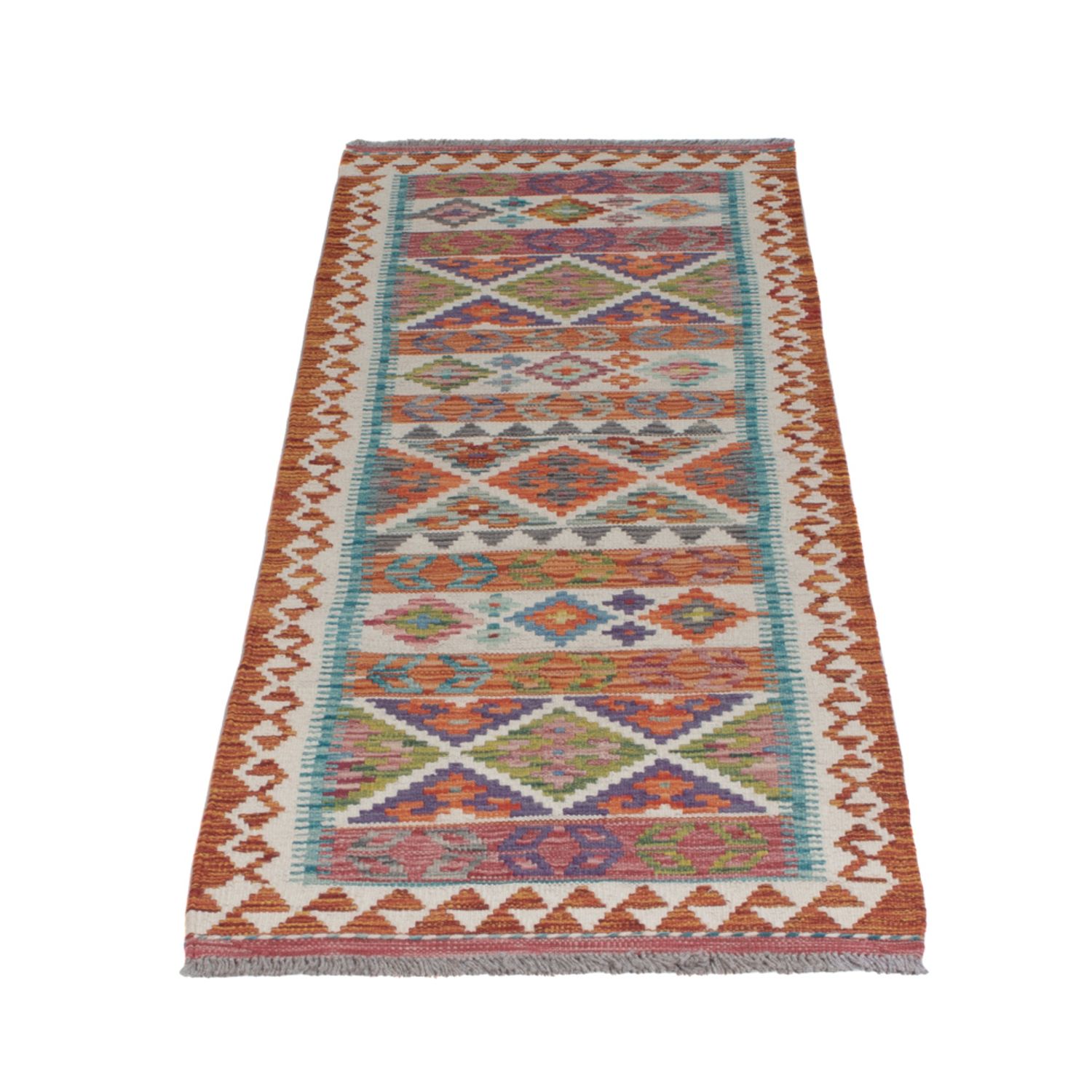 Runner Kelim Rug - Splash - 194 x 59 cm - multicolored