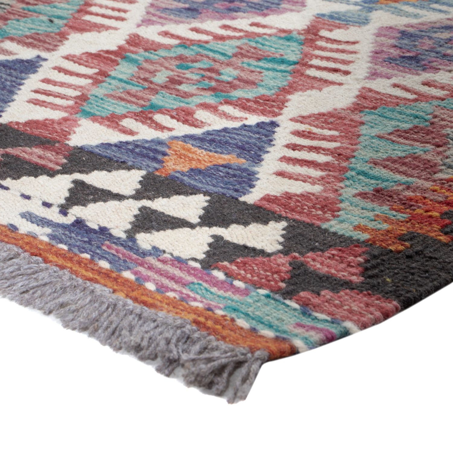 Runner Kelim Rug - Splash - 198 x 59 cm - multicolored