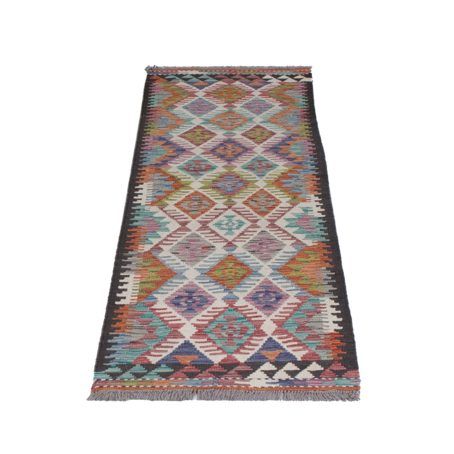 Runner Kelim Rug - Splash - 198 x 59 cm - multicolored