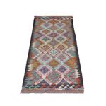 Runner Kelim Rug - Splash - 198 x 59 cm - multicolored