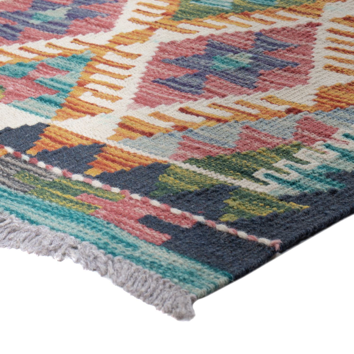 Runner Kelim Rug - Splash - 195 x 60 cm - multicolored