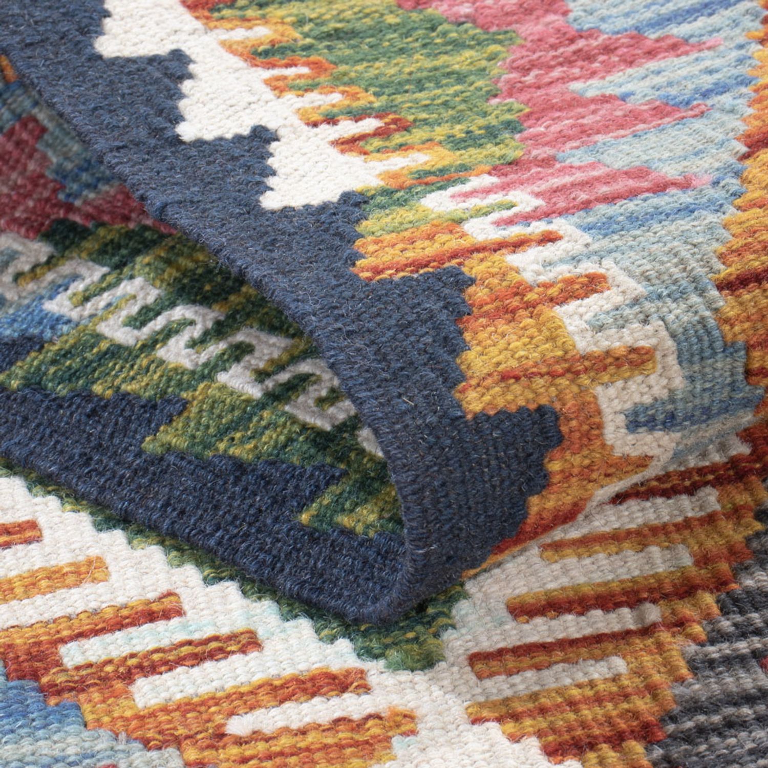 Runner Kelim Rug - Splash - 195 x 60 cm - multicolored