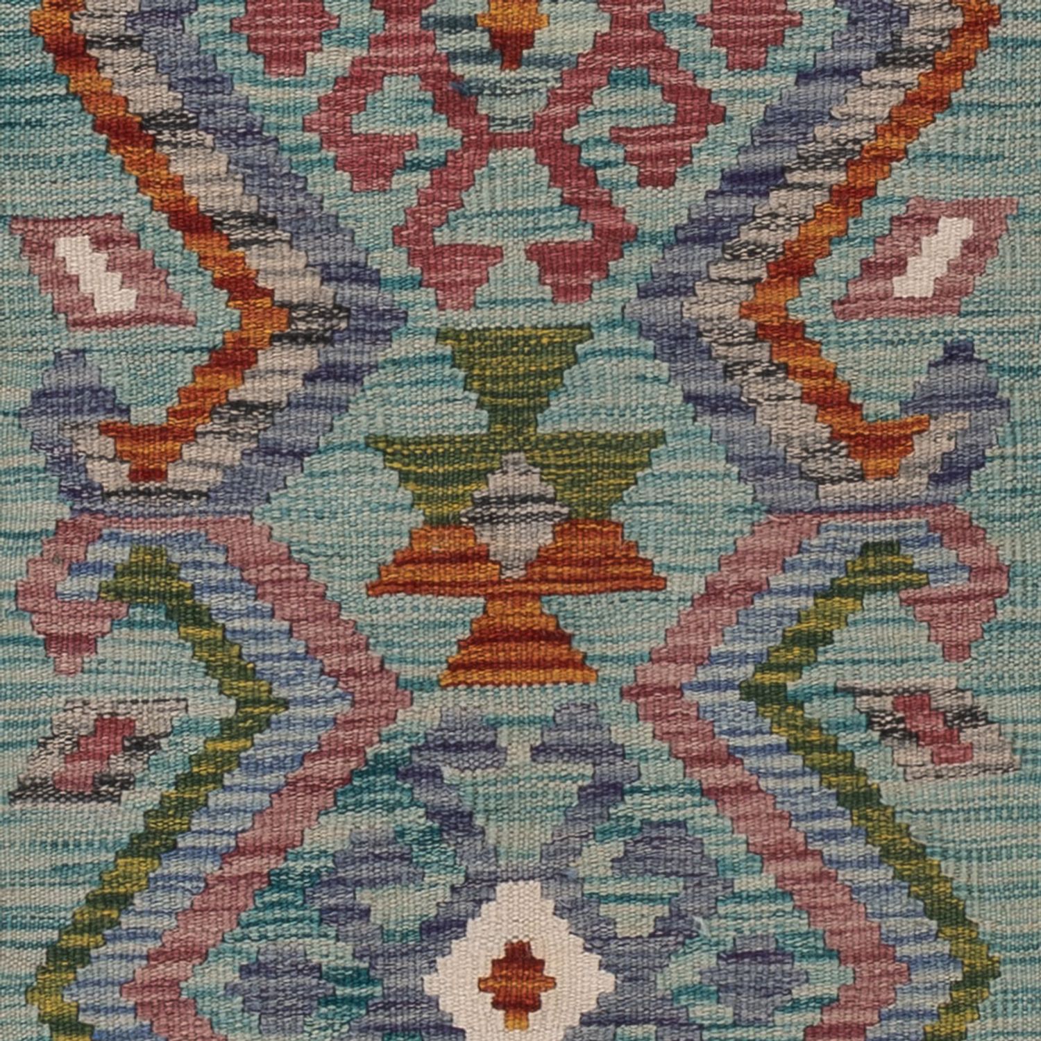 Løper Kelimteppe - Splash - 195 x 65 cm - flerfarget