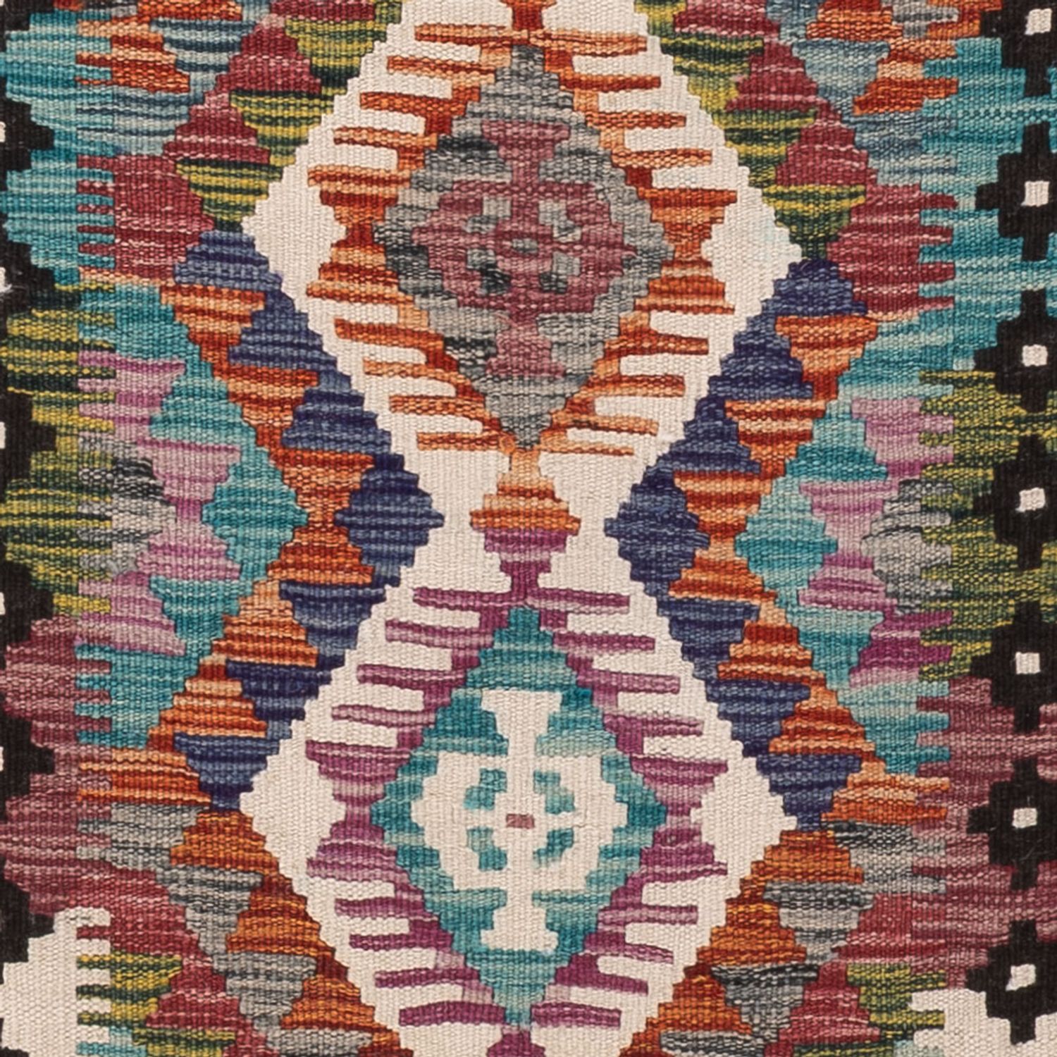 Løper Kelimteppe - Splash - 191 x 61 cm - flerfarget