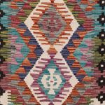 Løper Kelimteppe - Splash - 191 x 61 cm - flerfarget