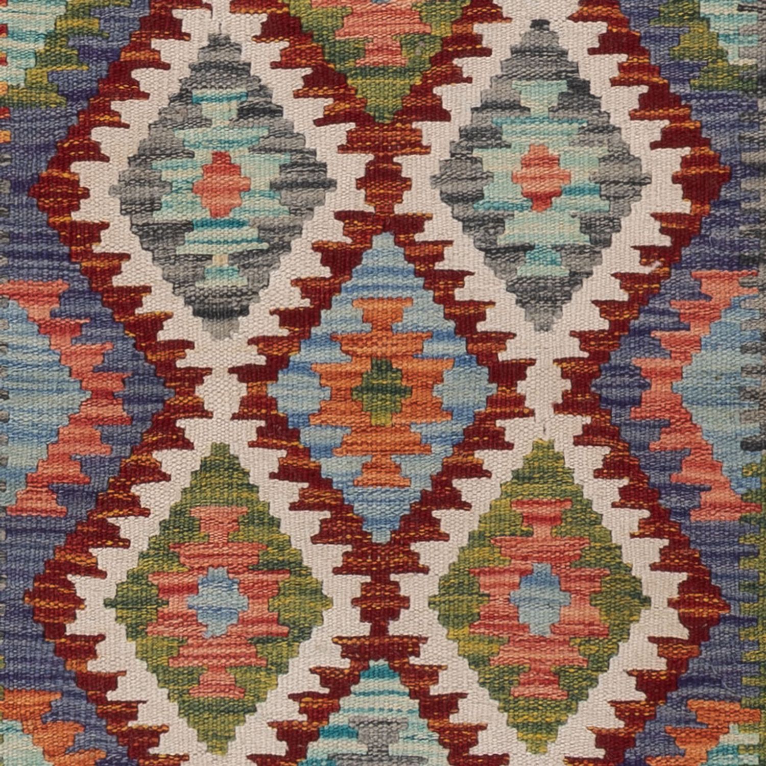 Løper Kelimteppe - Splash - 197 x 66 cm - flerfarget