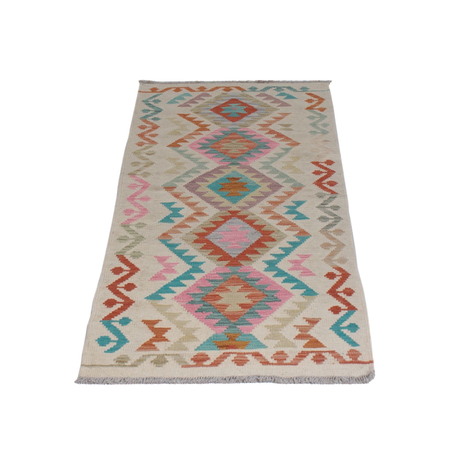 Løper Kelimteppe - Splash - 184 x 67 cm - flerfarget