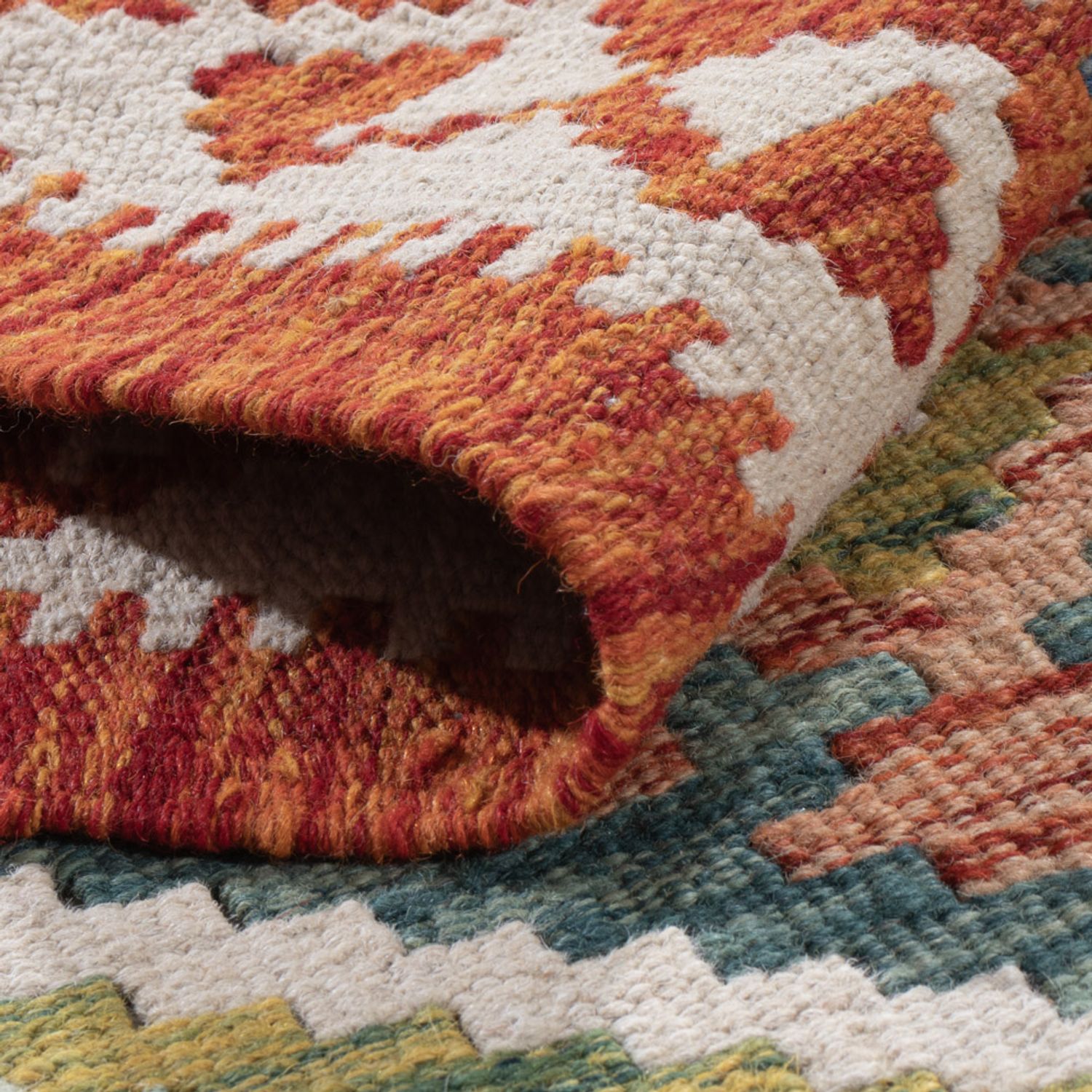 Løper Kelimteppe - Splash - 190 x 73 cm - flerfarget