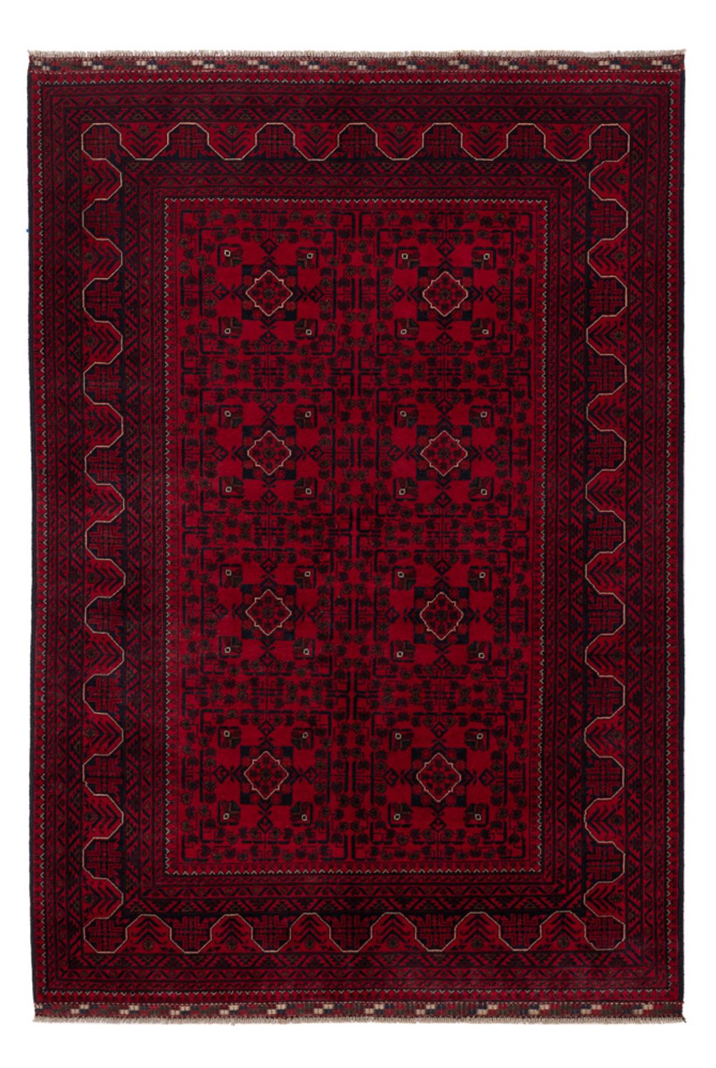 Afghan Rug - Kunduz - 242 x 161 cm - dark red