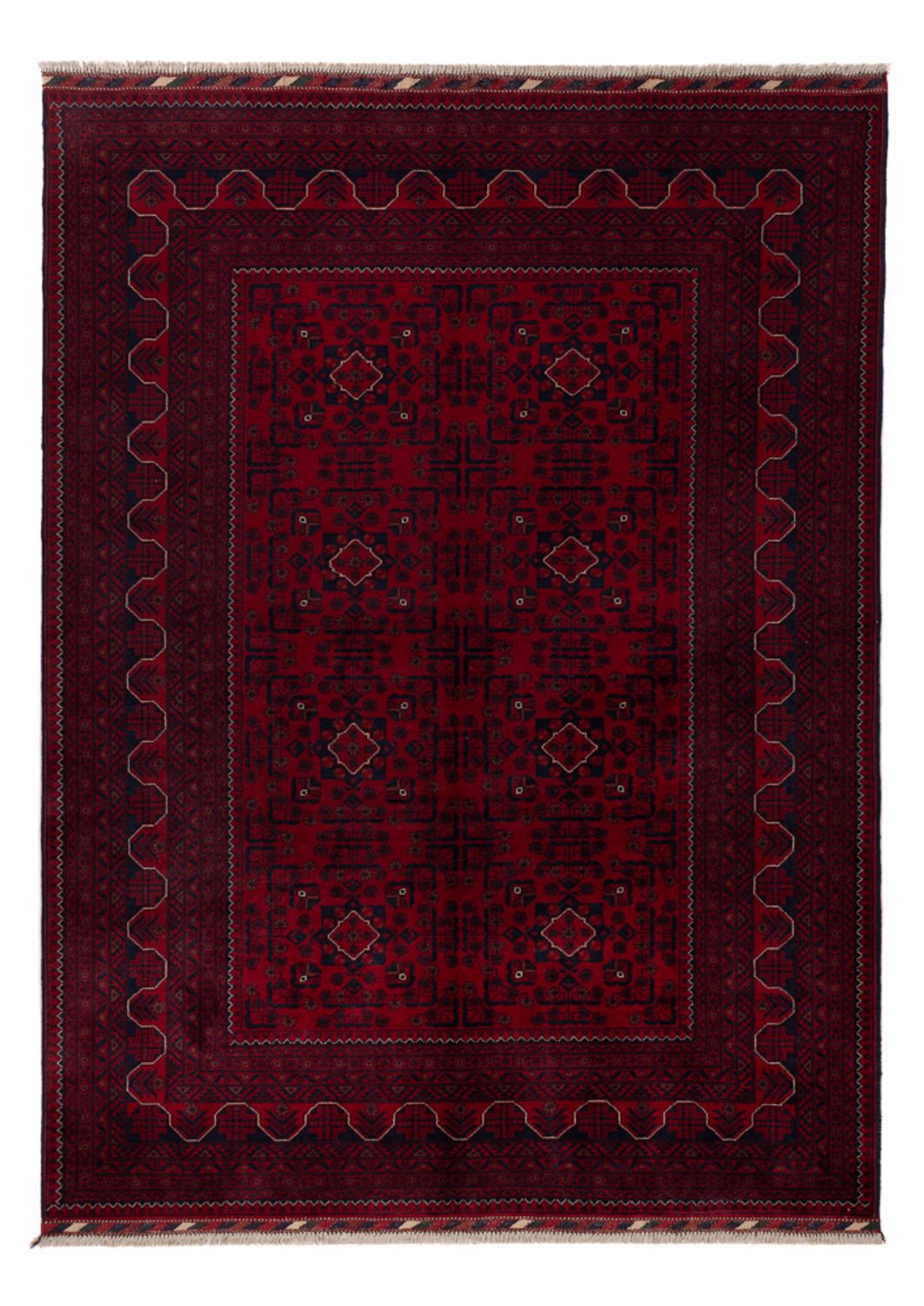 Afghan Rug - Kunduz - 233 x 170 cm - dark red