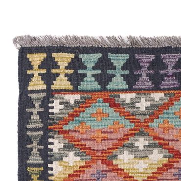 Runner Kelim Rug - Splash - 198 x 82 cm - multicolored