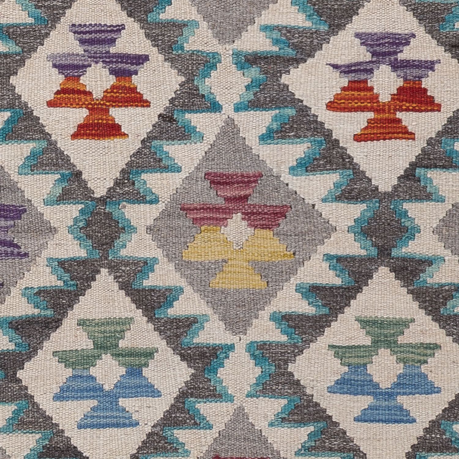 Løper Kelimteppe - Splash - 206 x 80 cm - flerfarget