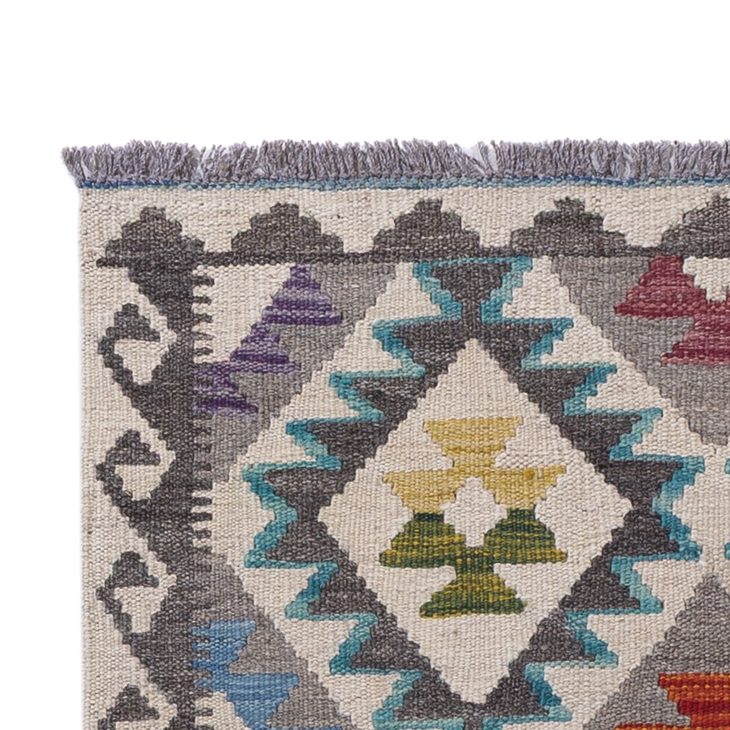 Løper Kelimteppe - Splash - 206 x 80 cm - flerfarget