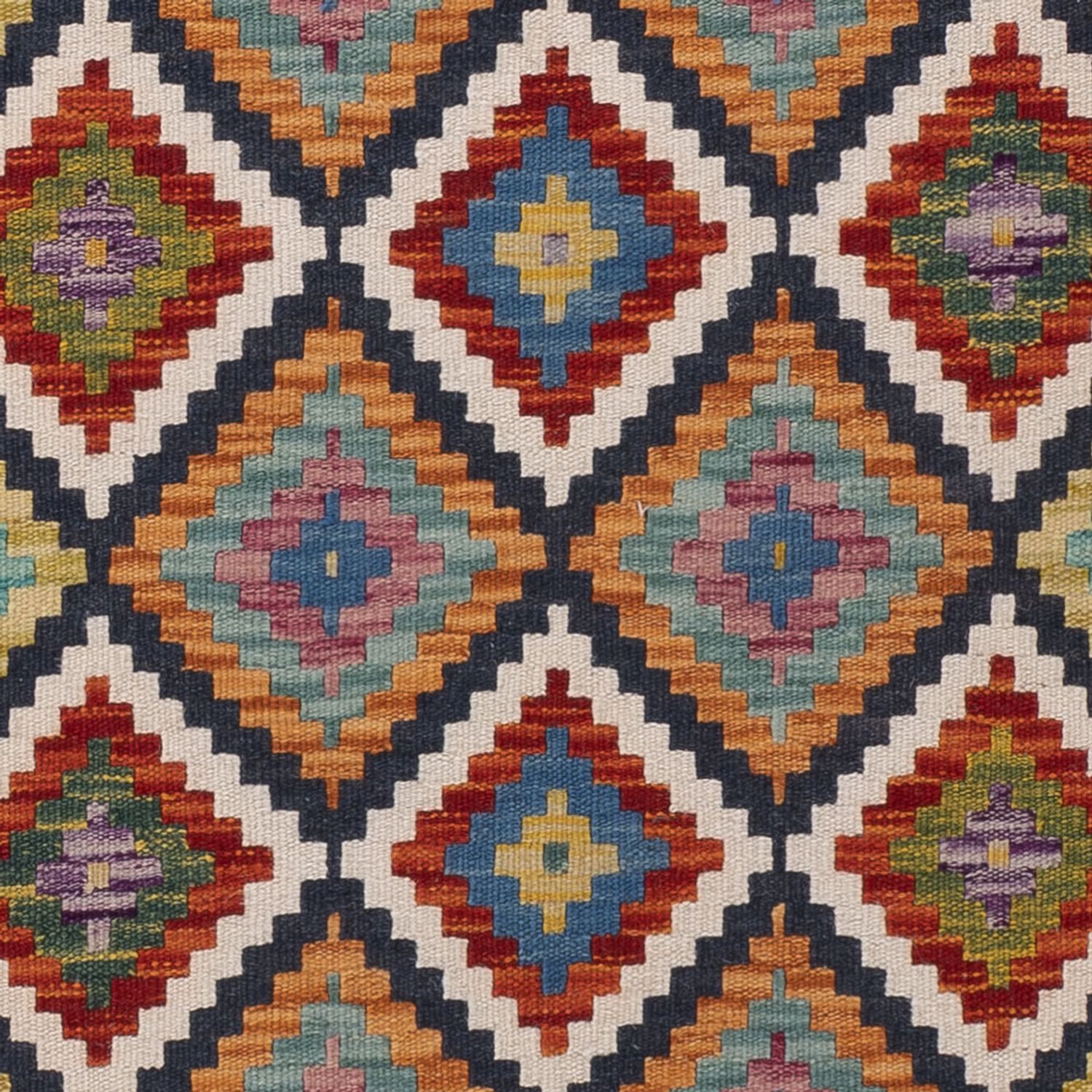 Runner Kelim Rug - Splash - 197 x 84 cm - multicolored