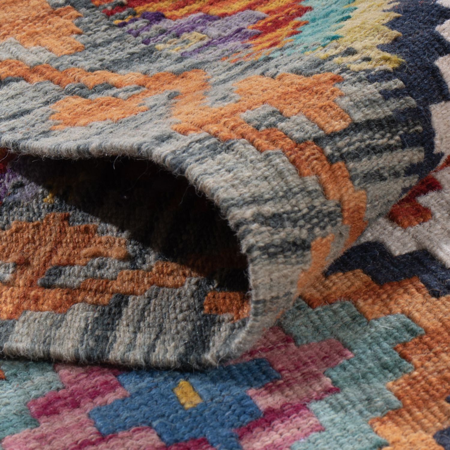 Runner Kelim Rug - Splash - 197 x 84 cm - multicolored