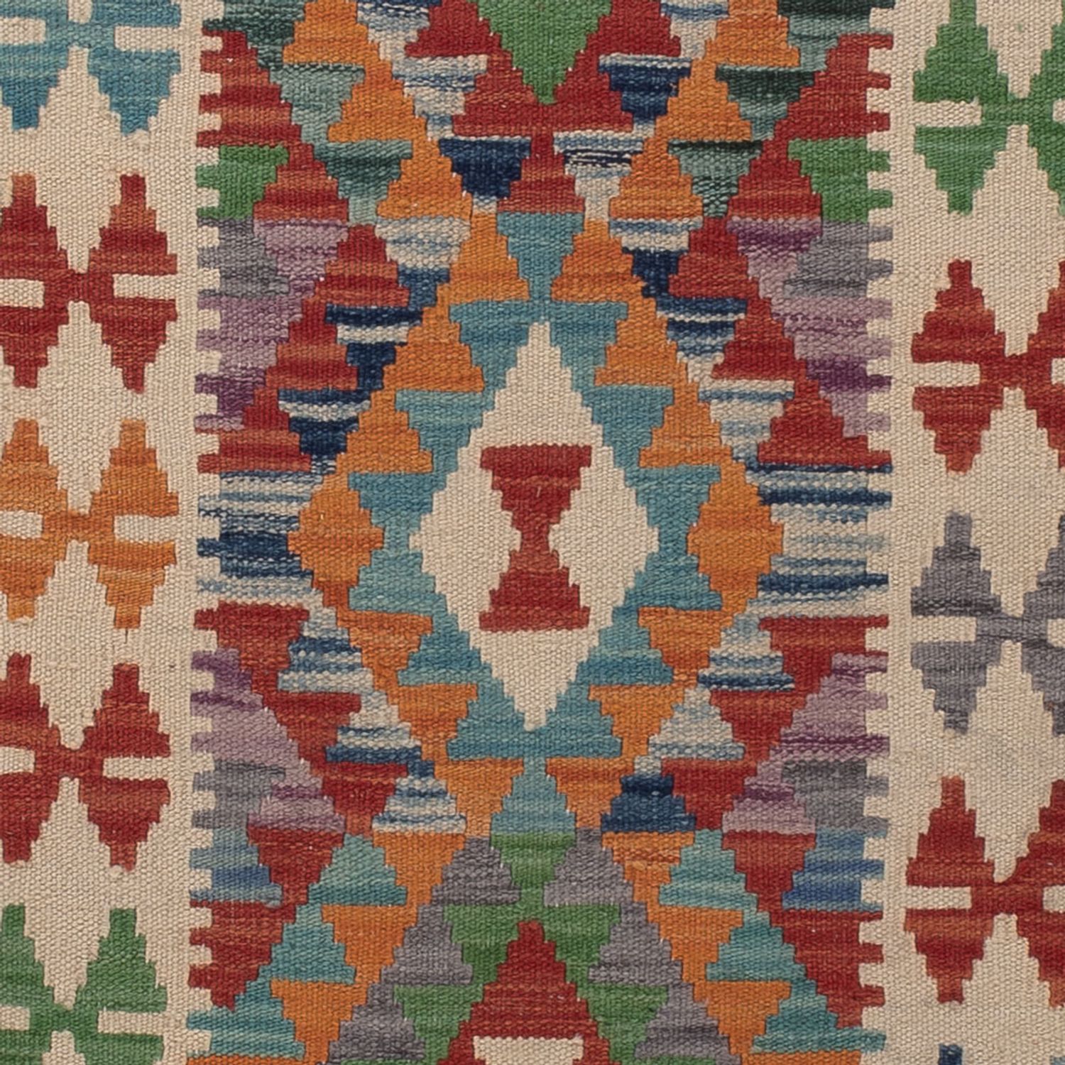 Løper Kelimteppe - Splash - 209 x 76 cm - flerfarget