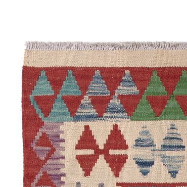 Løper Kelimteppe - Splash - 209 x 76 cm - flerfarget