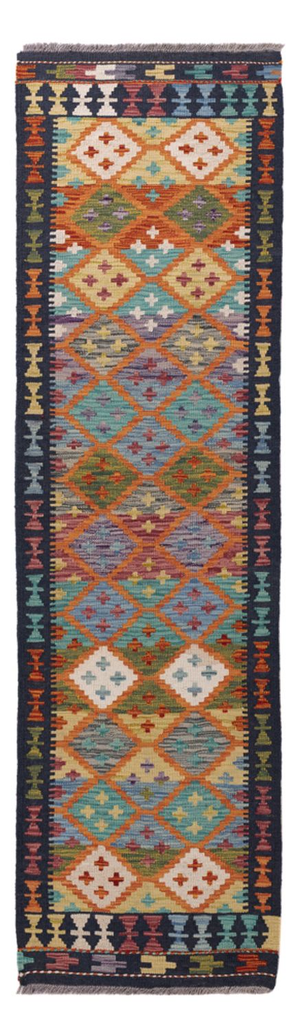 Runner Kelim Rug - Splash - 217 x 60 cm - multicolored