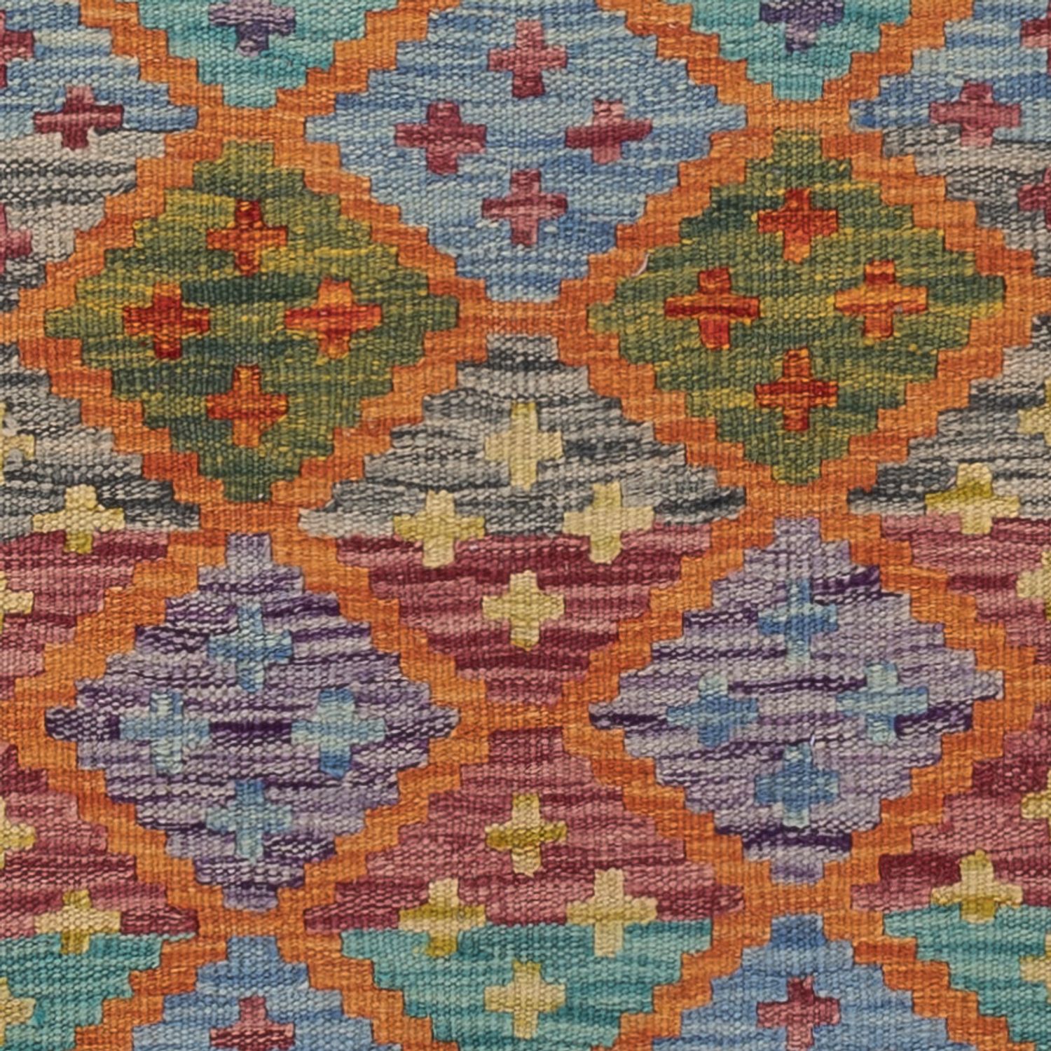 Runner Kelim Rug - Splash - 217 x 60 cm - multicolored