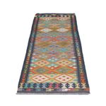 Runner Kelim Rug - Splash - 217 x 60 cm - multicolored