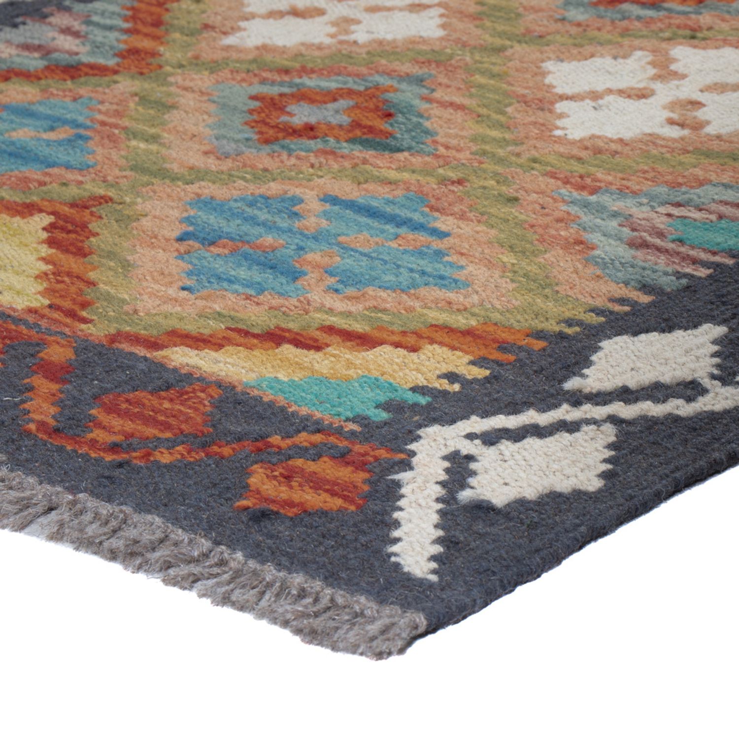 Runner Kelim Rug - Splash - 203 x 58 cm - multicolored