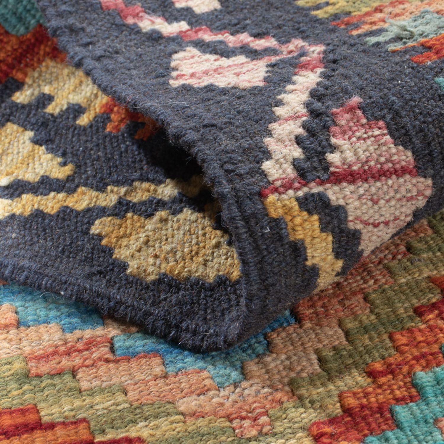 Runner Kelim Rug - Splash - 203 x 58 cm - multicolored