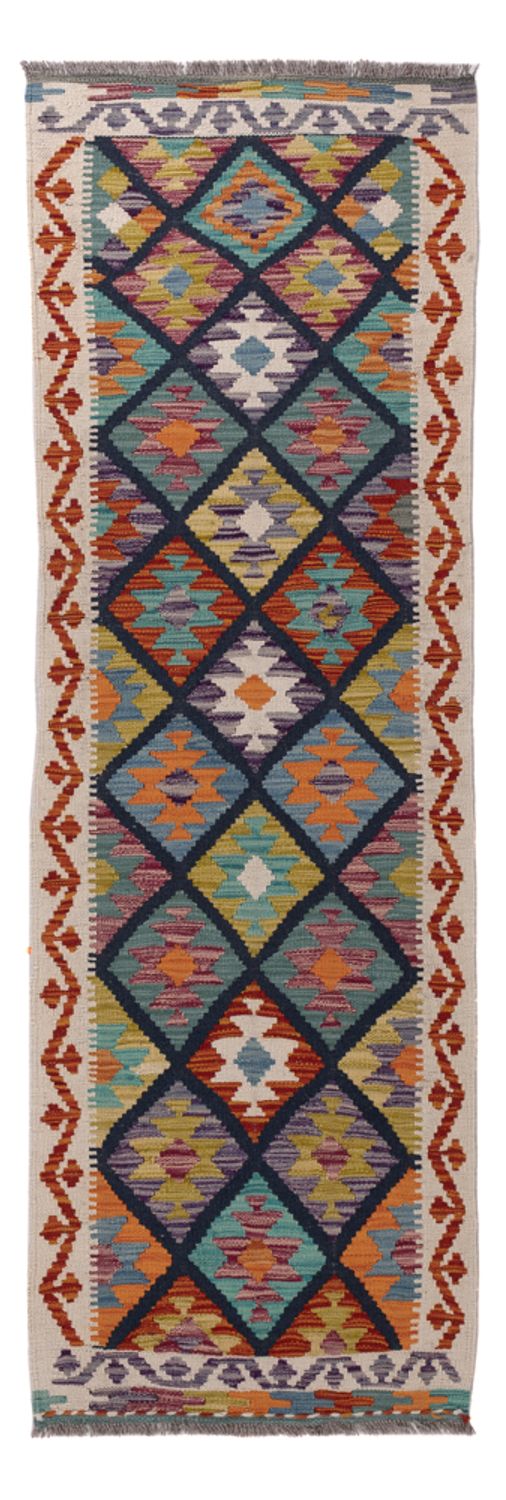 Runner Kelim Rug - Splash - 210 x 66 cm - multicolored