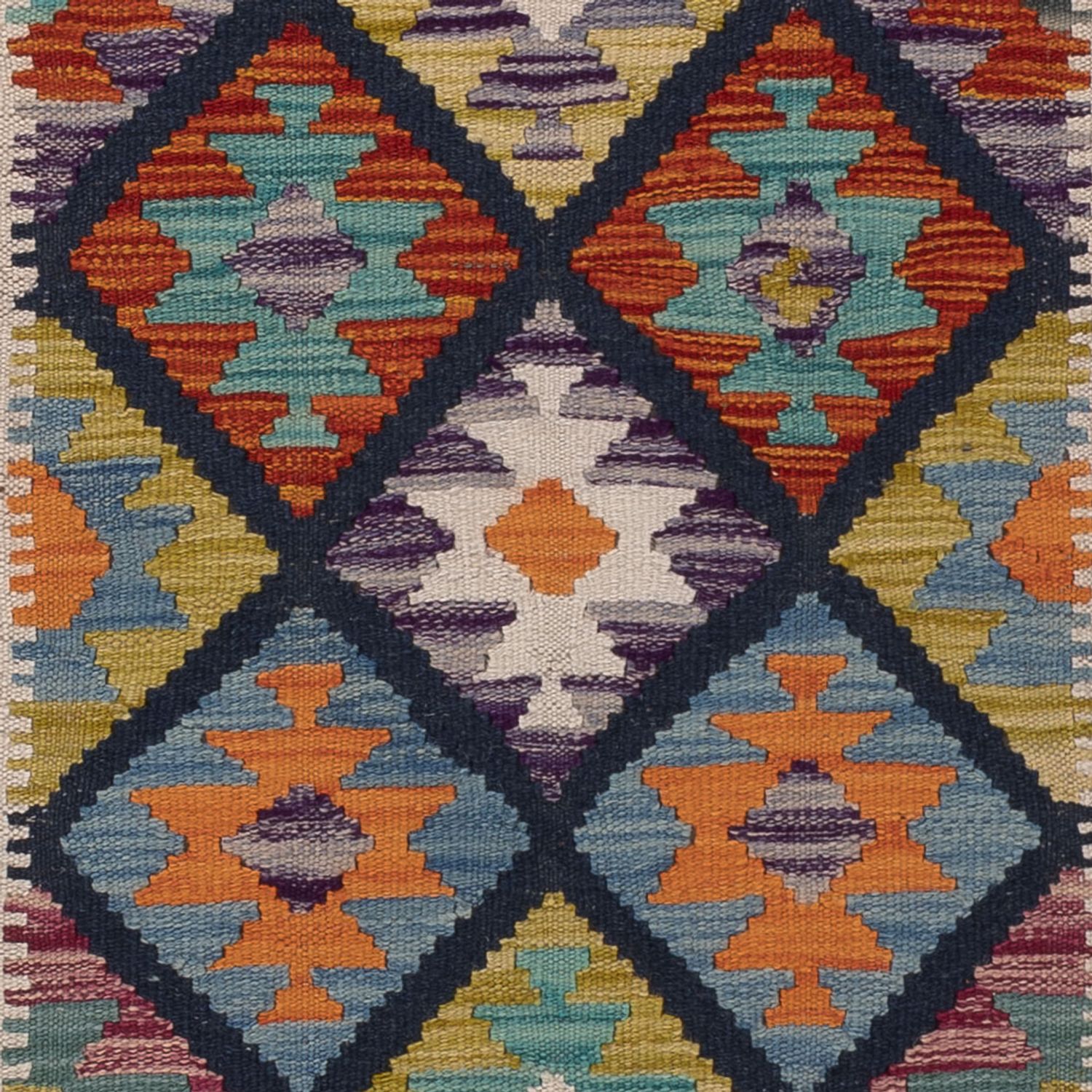 Runner Kelim Rug - Splash - 210 x 66 cm - multicolored