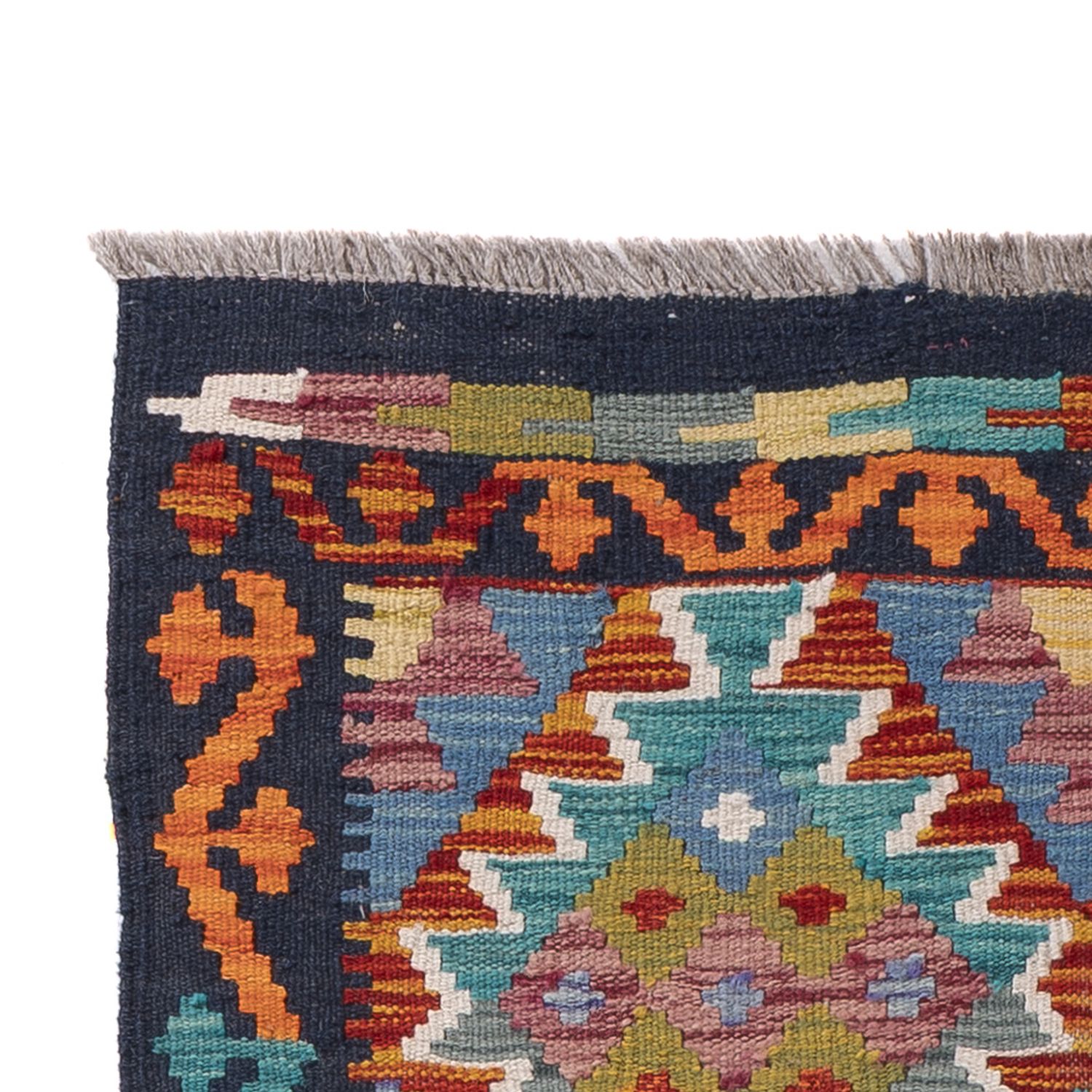 Runner Kelim Rug - Splash - 197 x 83 cm - multicolored