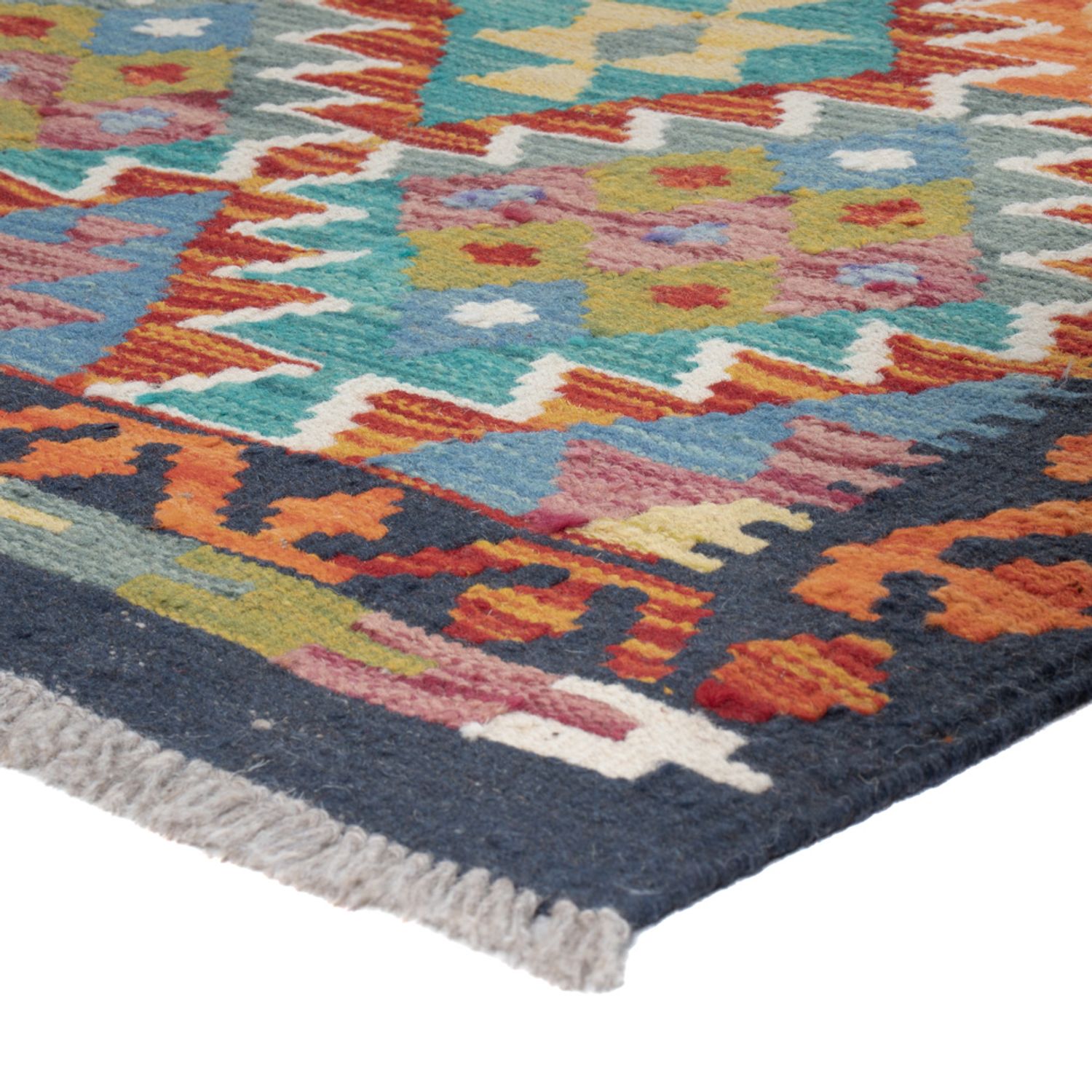 Runner Kelim Rug - Splash - 197 x 83 cm - multicolored