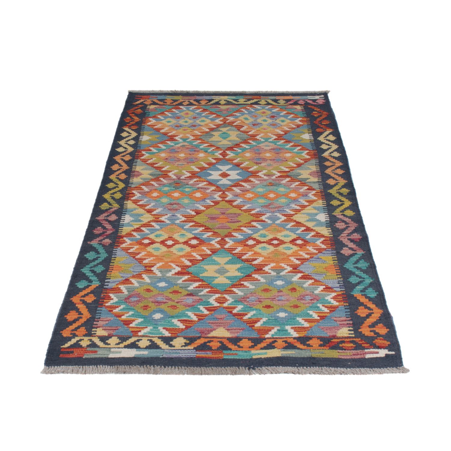 Runner Kelim Rug - Splash - 197 x 83 cm - multicolored