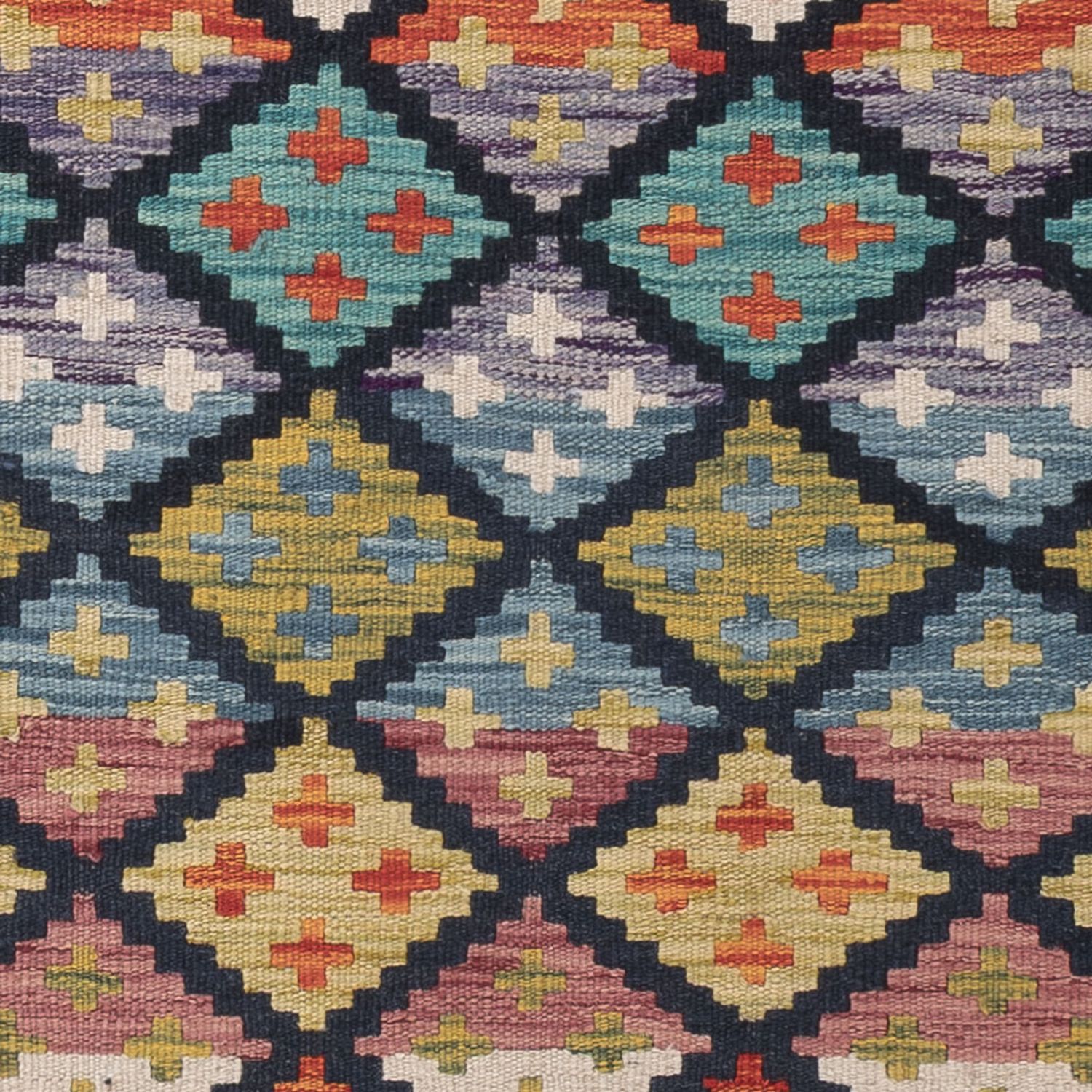 Runner Kelim Rug - Splash - 196 x 84 cm - multicolored